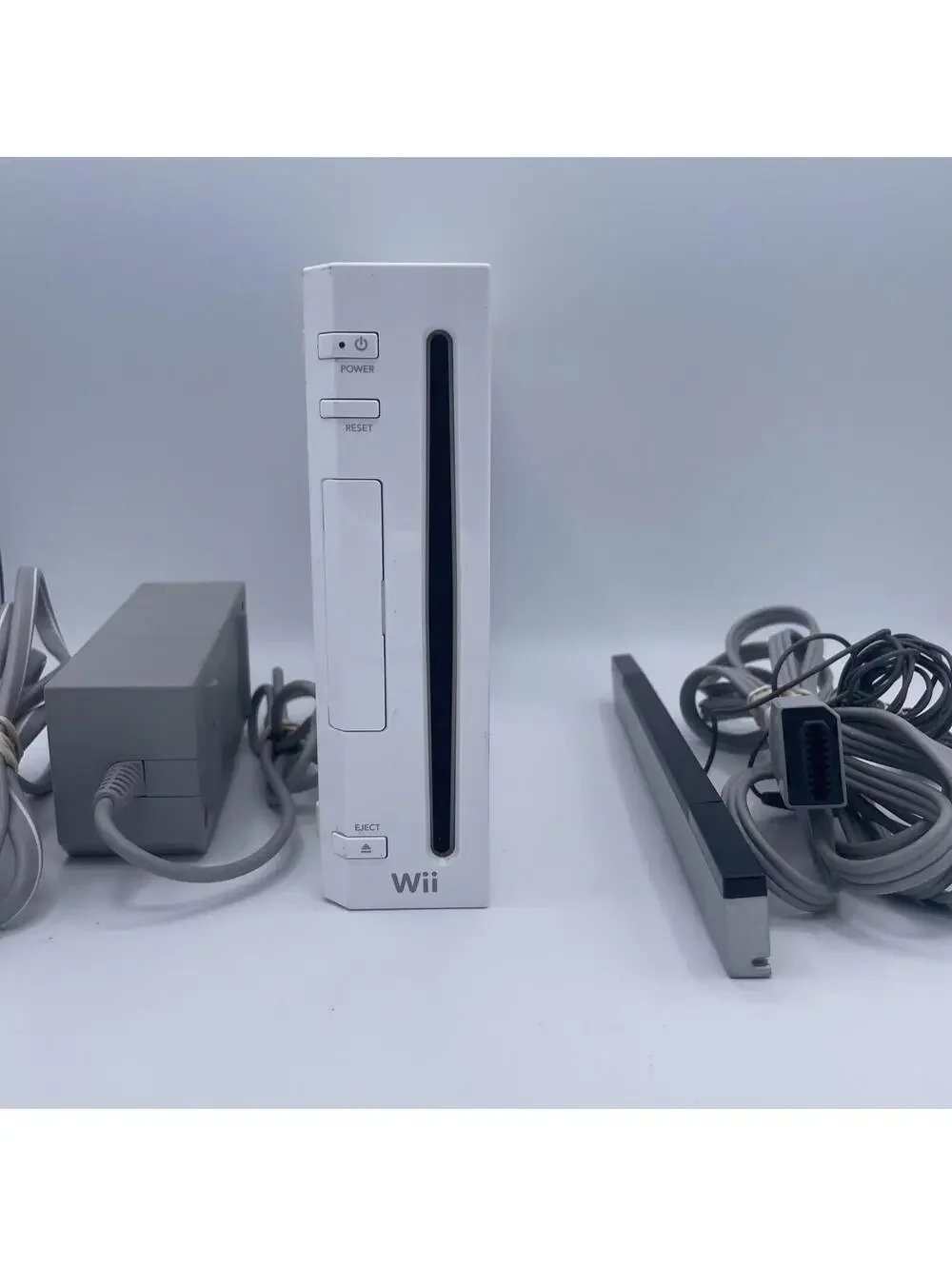Nintendo Wii Gaming Console Sensor +Cords Gamecube Compatible White RVL-001(USA)